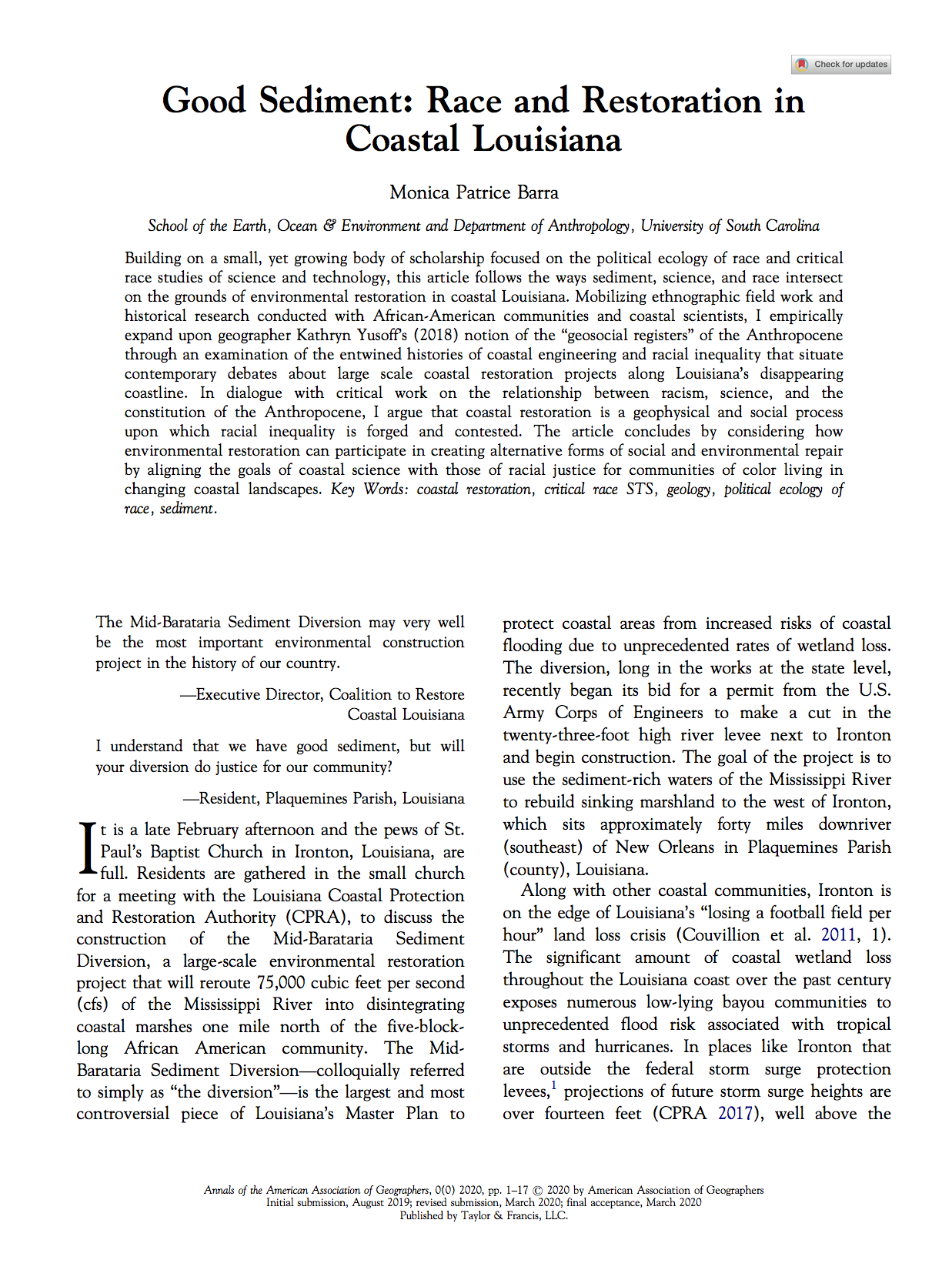 Good Sediment (2020) Excerpt (1)